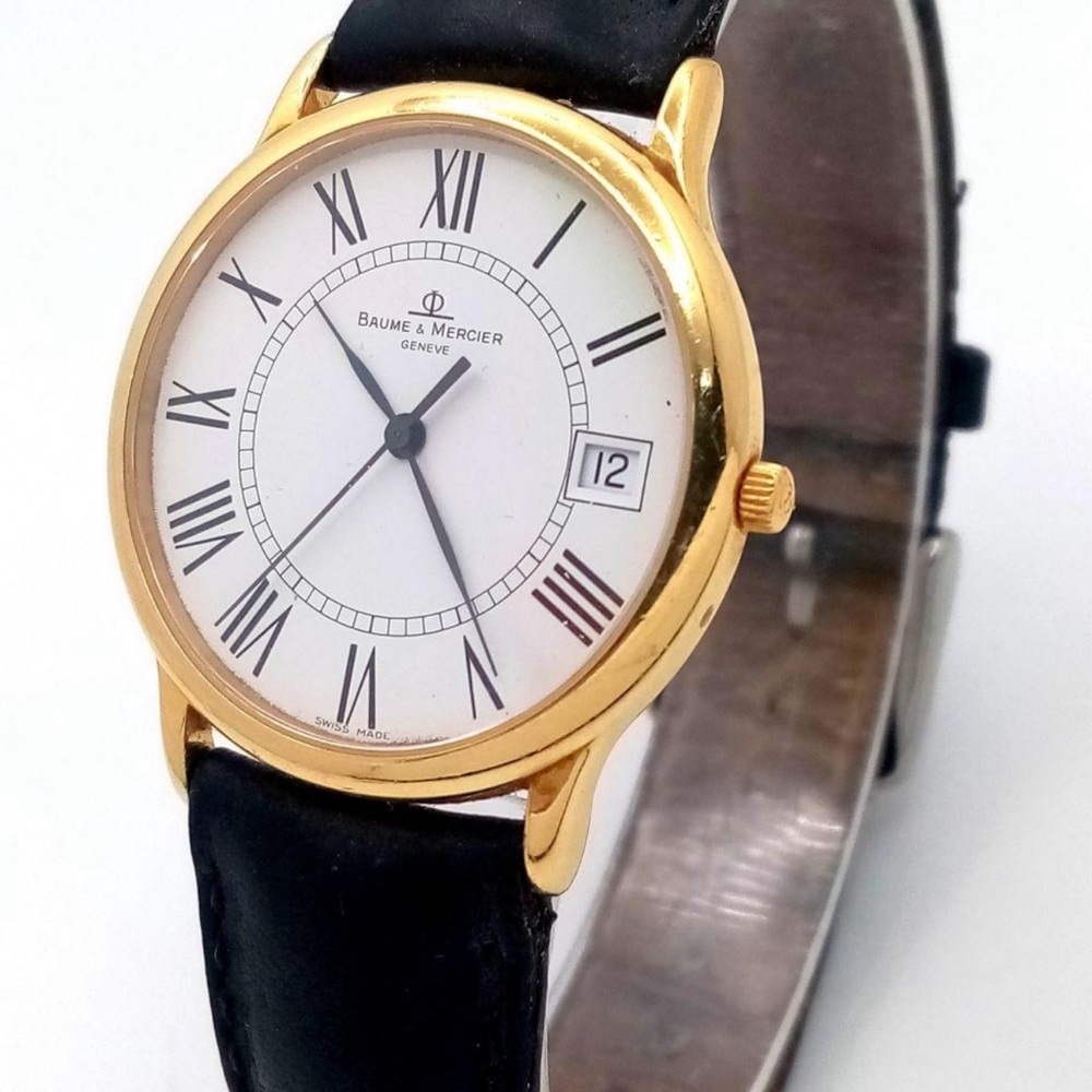 Baume & Mercier 18K Gold and Black Watch